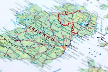 ireland map representing domestic logistic landscape